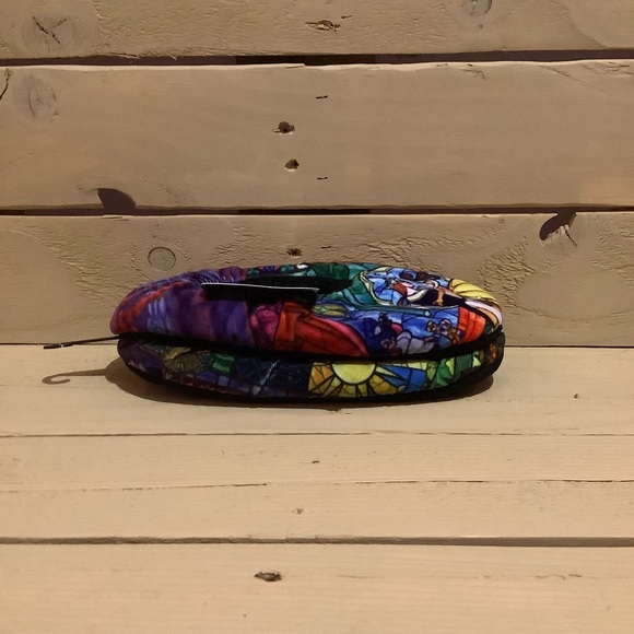 Disney Beauty And The Beast Slippers Medium (M) Women Stained Glass Fleece Socks - Picture 6 of 11